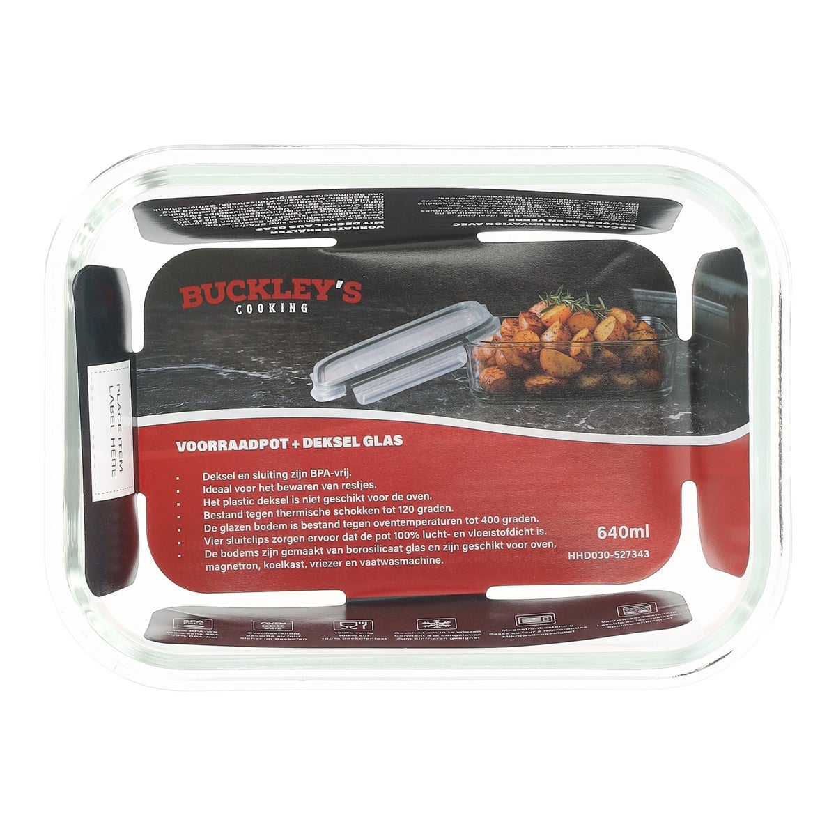 Voorraadpot + deksel glas 640 ml Voorraadpot + deksel glas 640 ml