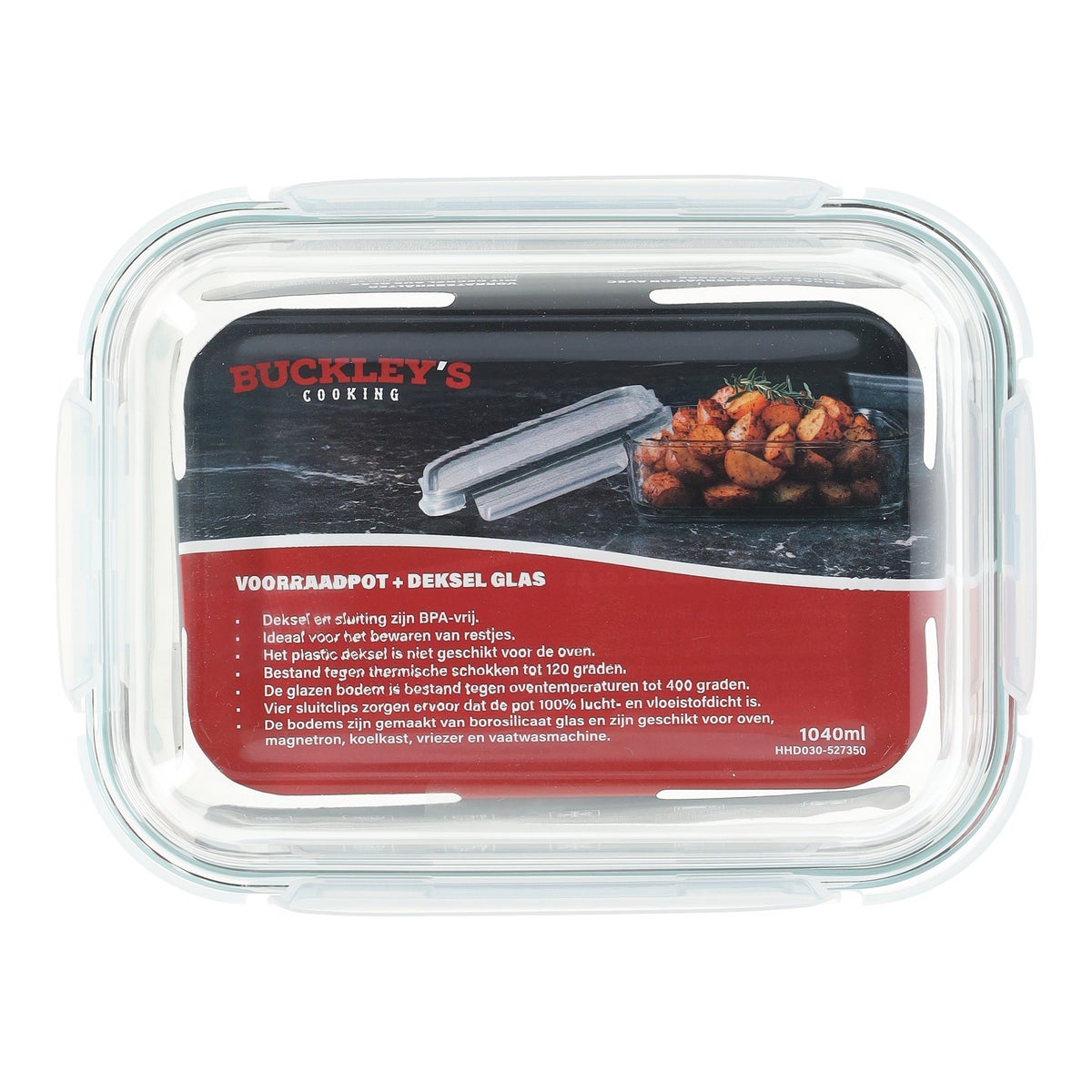 Voorraadpot met deksel glas 1040 ml Voorraadpot met deksel glas 1040 ml