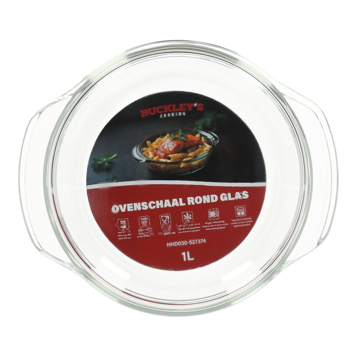 Ovenschaal rond glas 1000 ml Ovenschaal rond glas 1000 ml