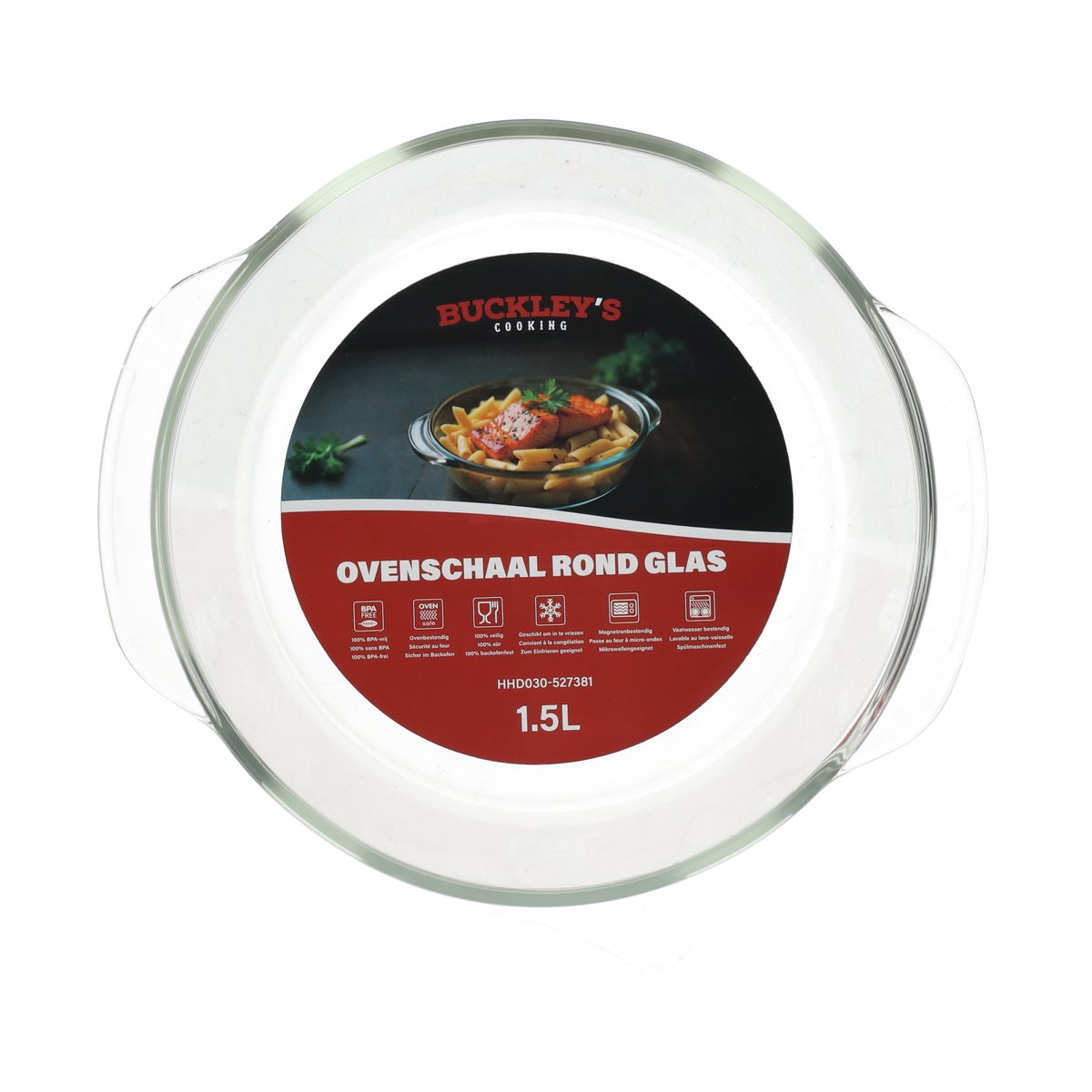 Ovenschaal rond glas 1500 ml Ovenschaal rond glas 1500 ml
