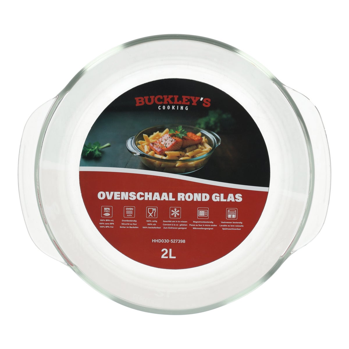 Ovenschaal rond glas 2000 ml Ovenschaal rond glas 2000 ml