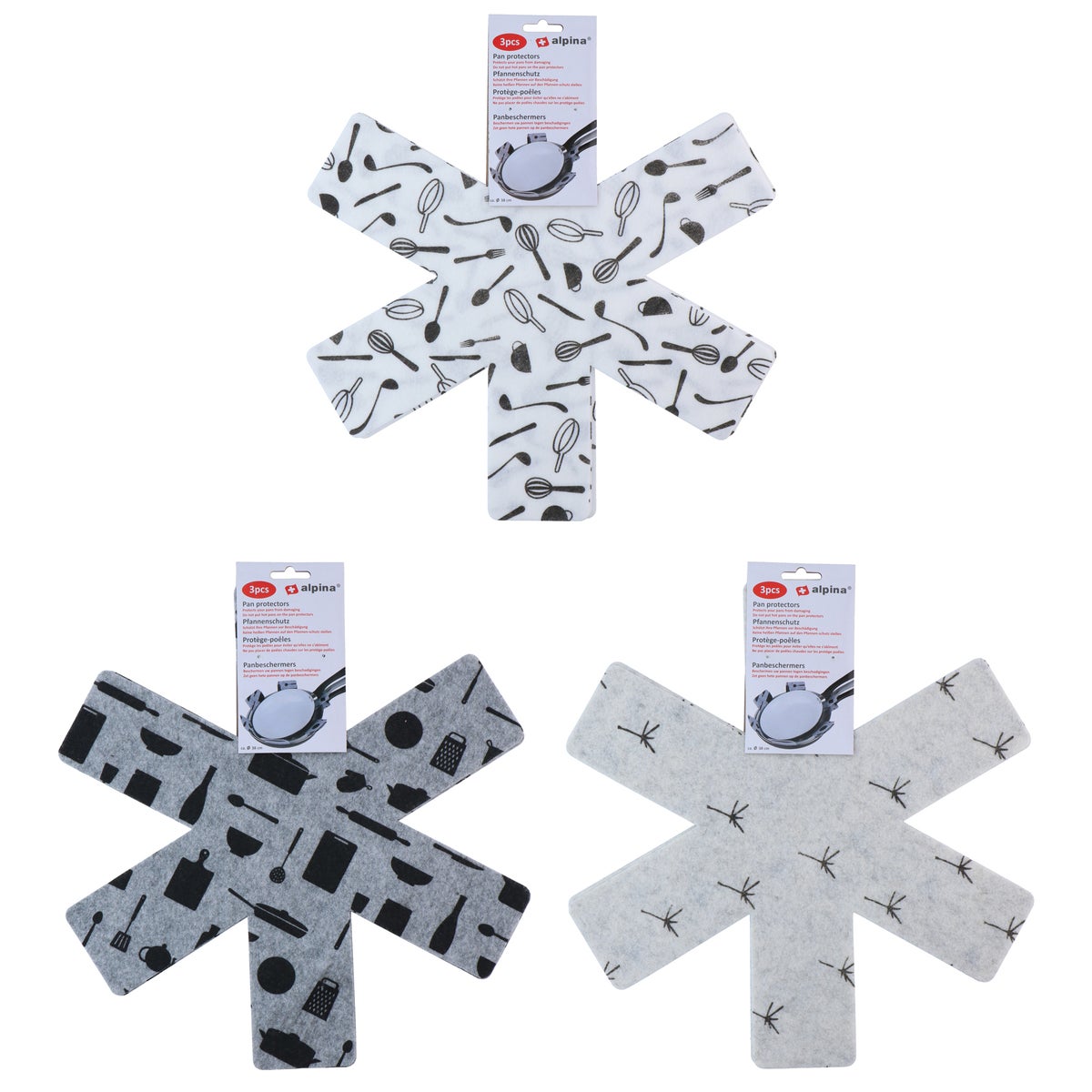 Panbeschermer 38 cm 3 stuks Panbeschermer 38 cm 3 stuks
