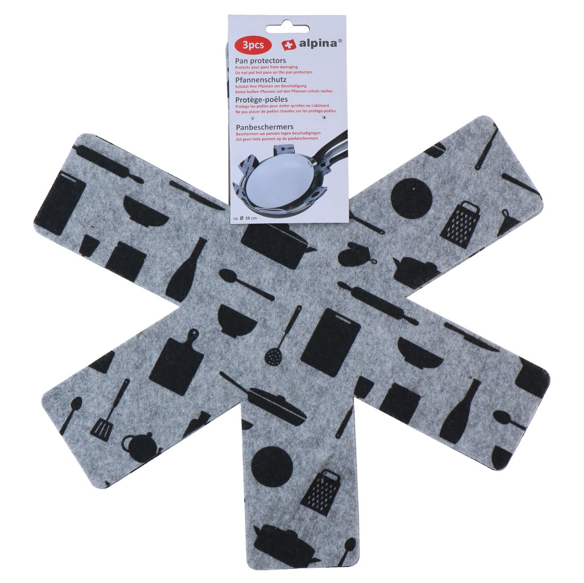Panbeschermer 38 cm 3 stuks Panbeschermer 38 cm 3 stuks