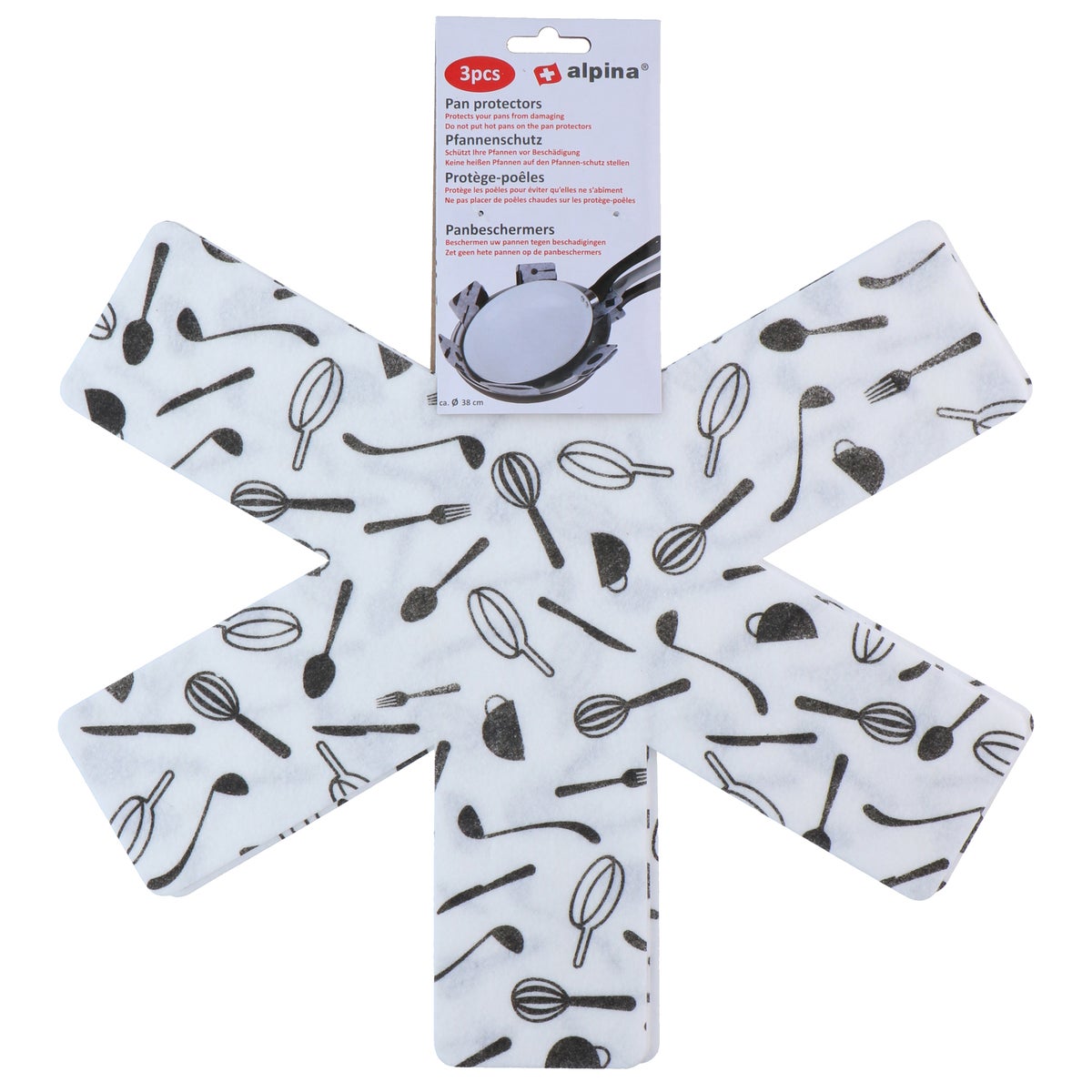 Panbeschermer 38 cm 3 stuks Panbeschermer 38 cm 3 stuks