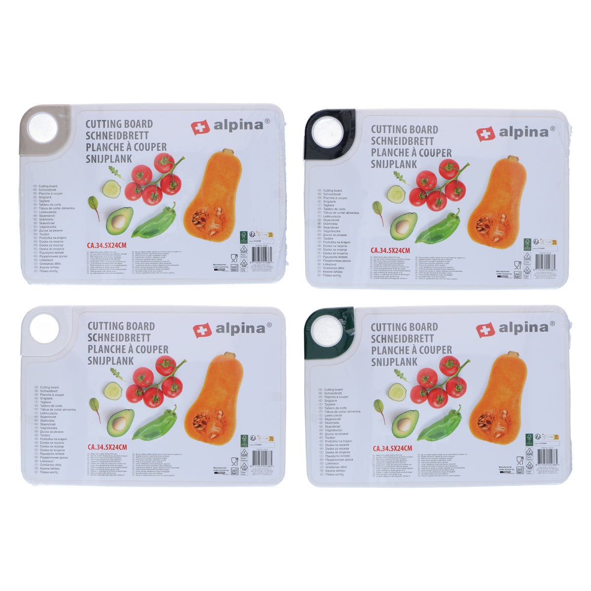 Snijplank L 34,5x23,5x0,5cm assorti Alpina Snijplank L 34,5x23,5x0,5cm assorti Alpina