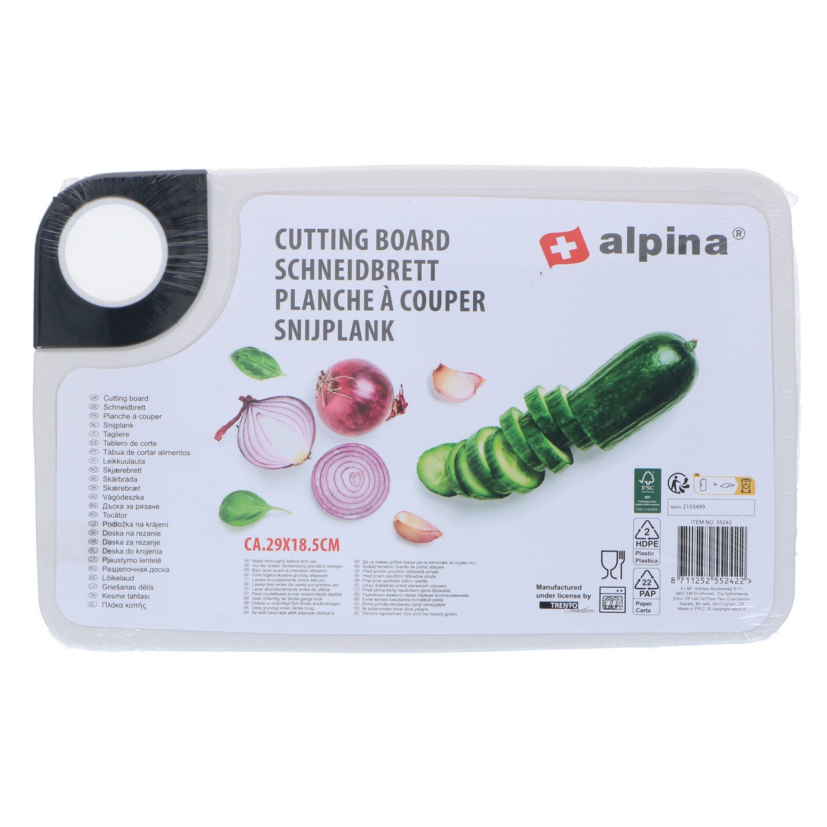 Snijplank M 28,8 x 18,5 x 0,5 cm Alpina Snijplank M 28,8 x 18,5 x 0,5 cm Alpina