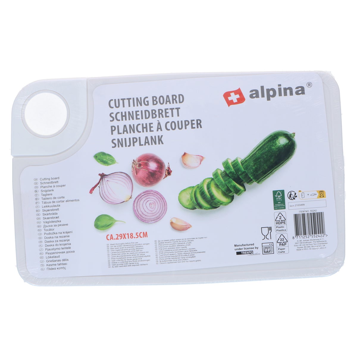Snijplank M 28,8 x 18,5 x 0,5 cm Alpina Snijplank M 28,8 x 18,5 x 0,5 cm Alpina