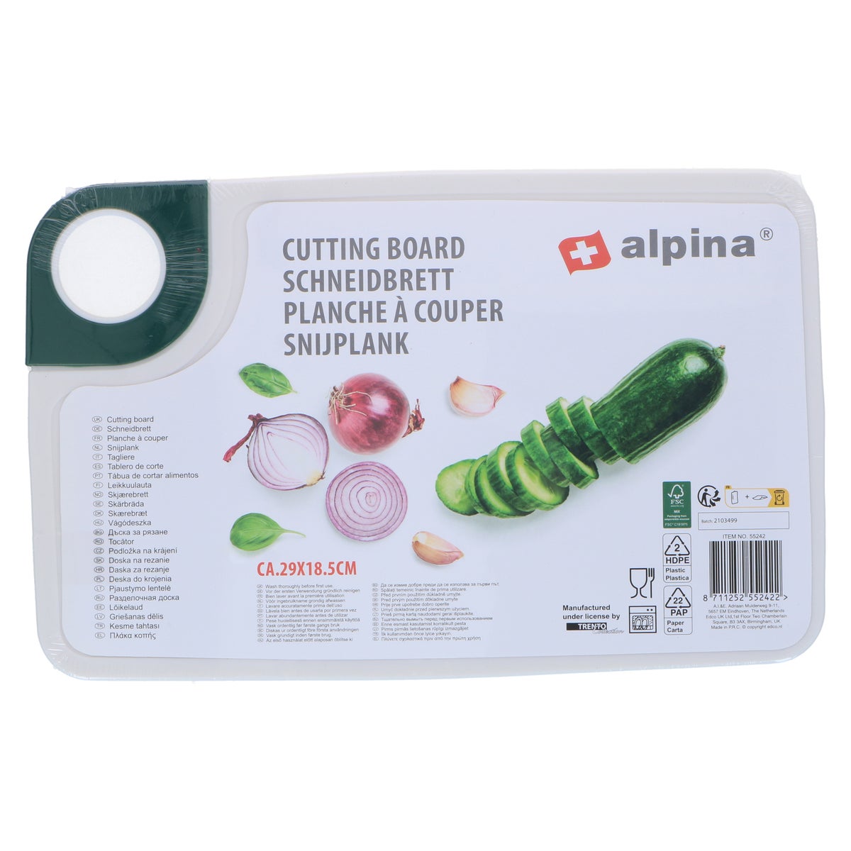 Snijplank M 28,8 x 18,5 x 0,5 cm Alpina Snijplank M 28,8 x 18,5 x 0,5 cm Alpina