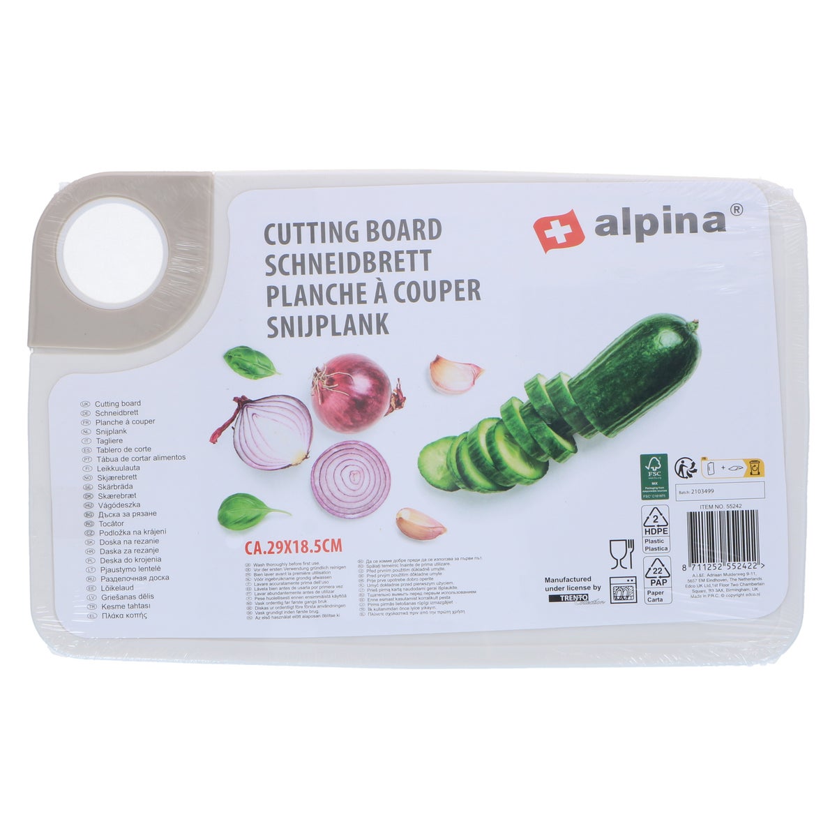 Snijplank M 28,8 x 18,5 x 0,5 cm Alpina Snijplank M 28,8 x 18,5 x 0,5 cm Alpina