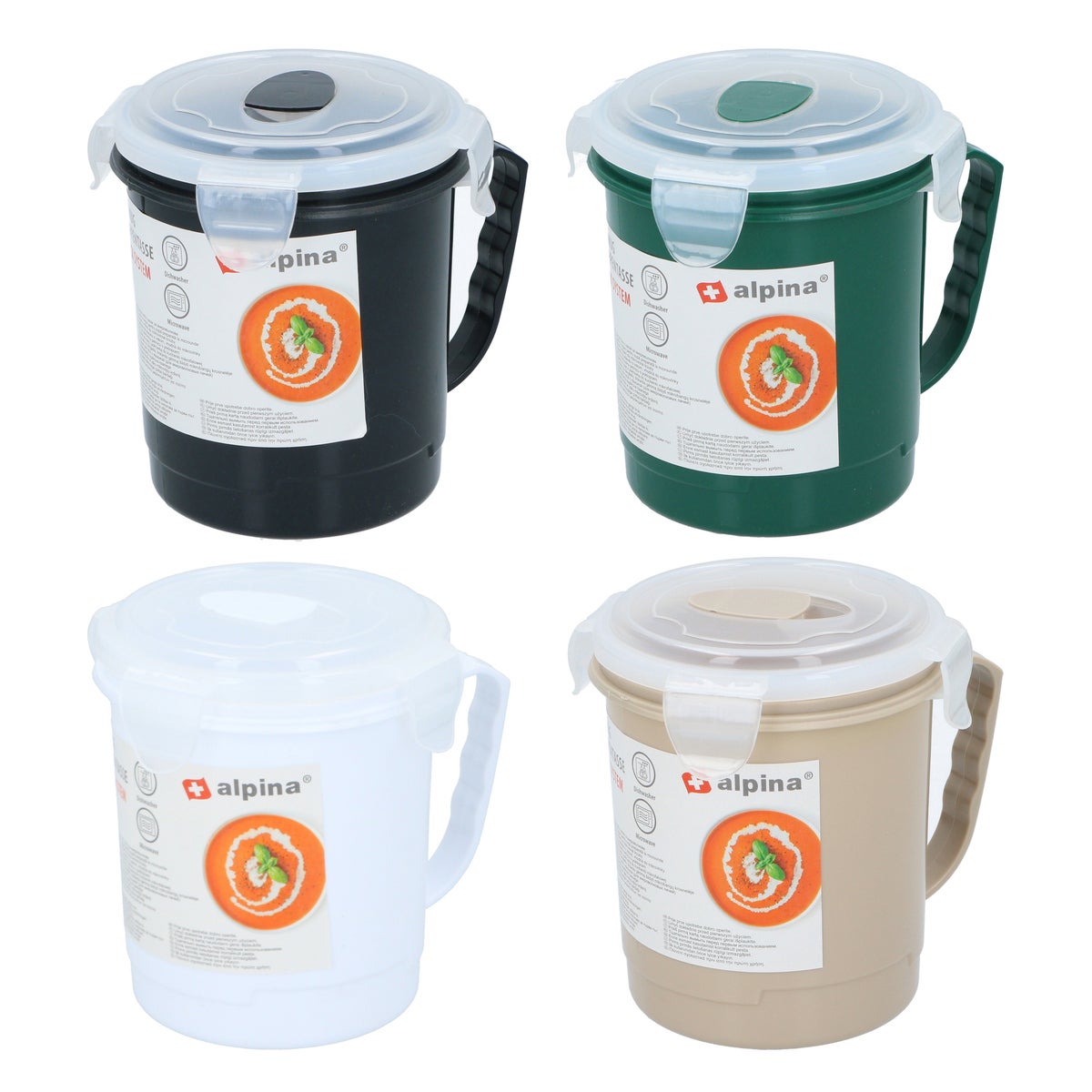 Soepbeker 600 ml assorti Alpina Soepbeker 600 ml assorti Alpina