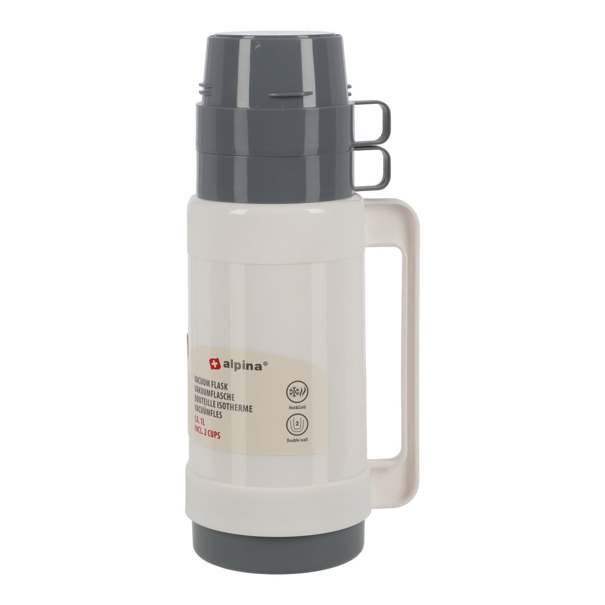 Thermoskan + 2 kopjes 1L Alpina Thermoskan + 2 kopjes 1L Alpina