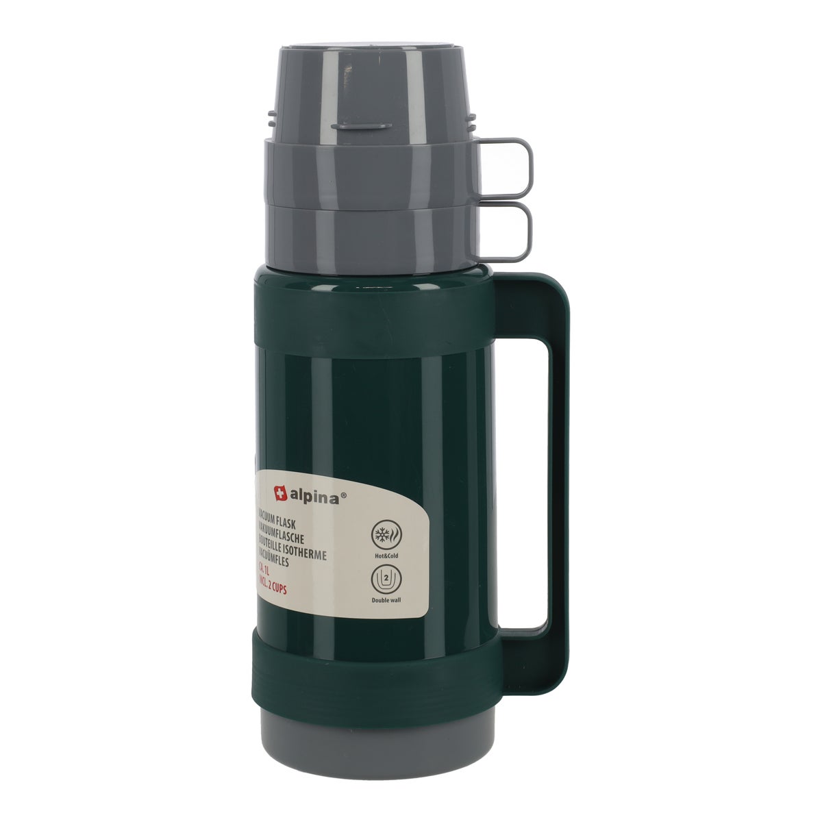 Thermoskan + 2 kopjes 1L Alpina Thermoskan + 2 kopjes 1L Alpina