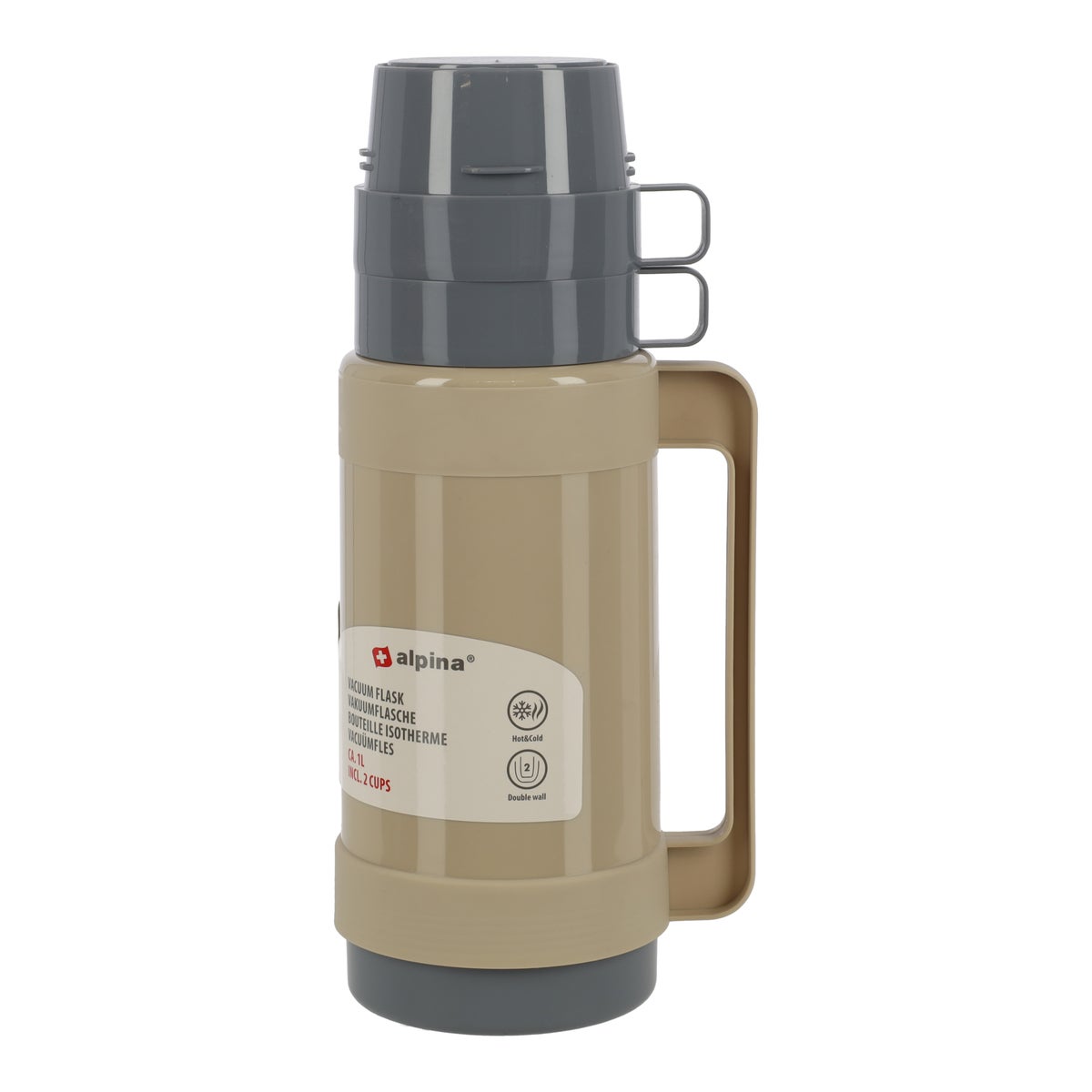 Thermoskan + 2 kopjes 1L Alpina Thermoskan + 2 kopjes 1L Alpina