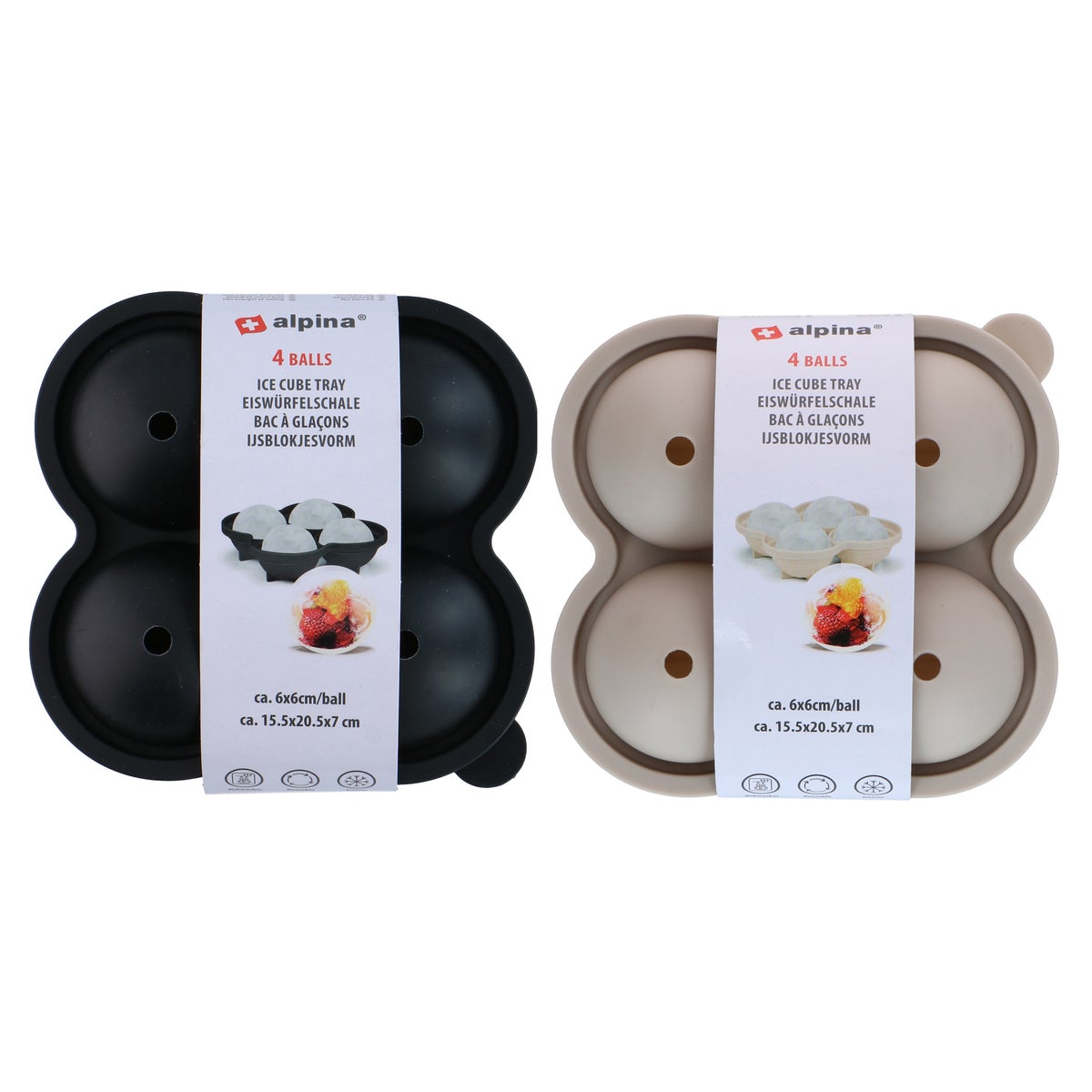 Ijsblokjesvorm 15,5x15,5x6,5cm assorti Alpina Ijsblokjesvorm 15,5x15,5x6,5cm assorti Alpina