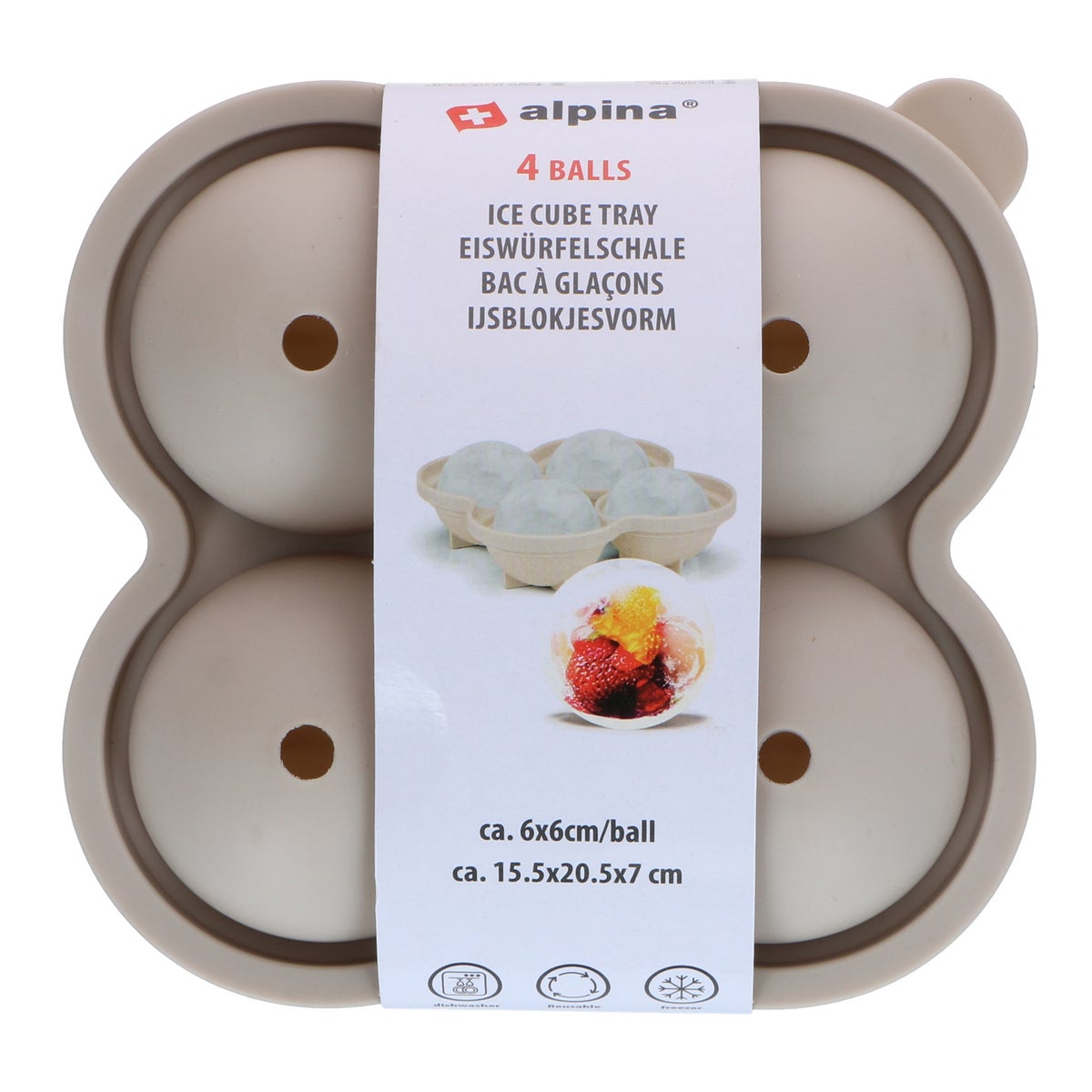 Ijsblokjesvorm 15,5x15,5x6,5cm assorti Alpina Ijsblokjesvorm 15,5x15,5x6,5cm assorti Alpina