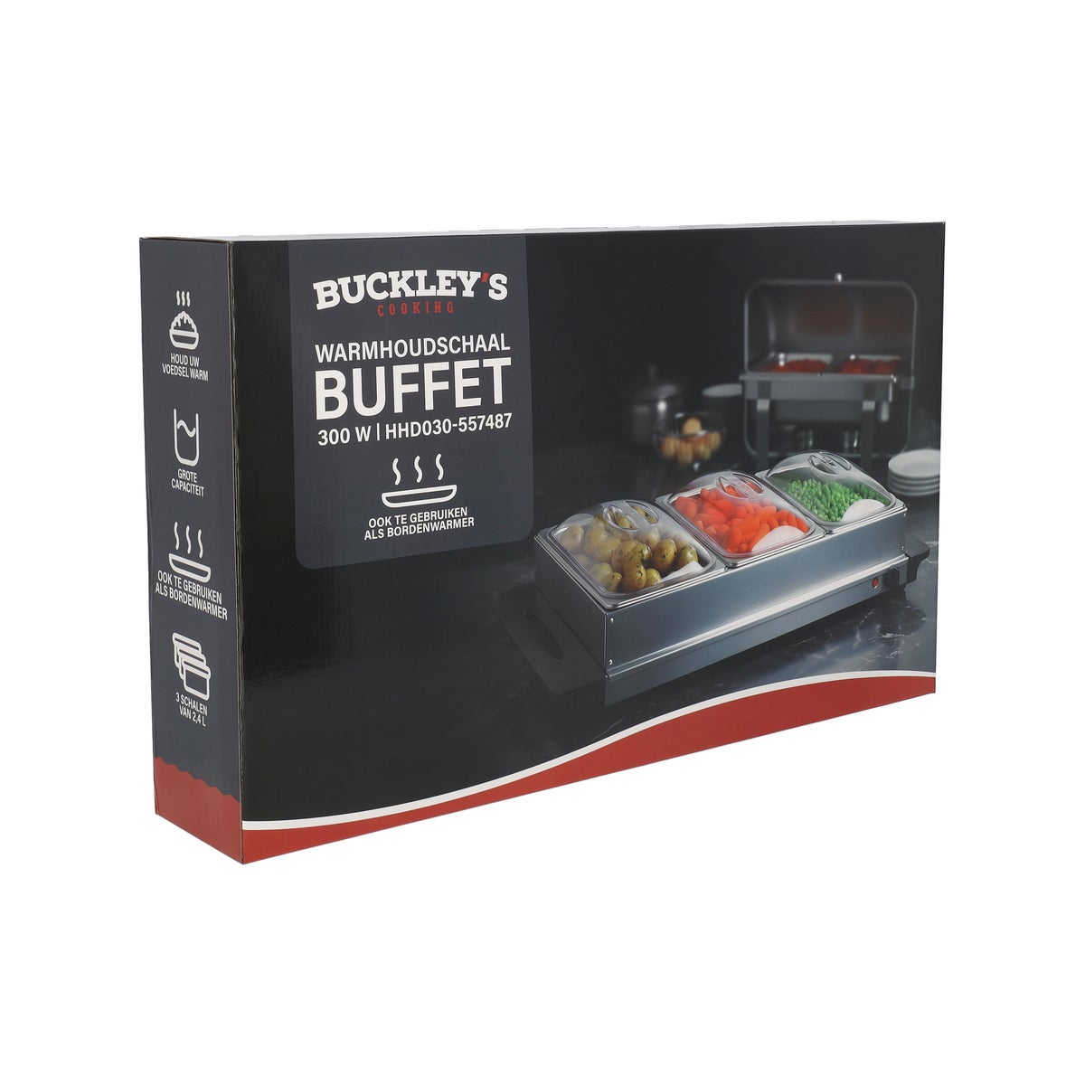 Warmhoudschaal buffet 3 x 2.4L 300W Warmhoudschaal buffet 3 x 2.4L 300W