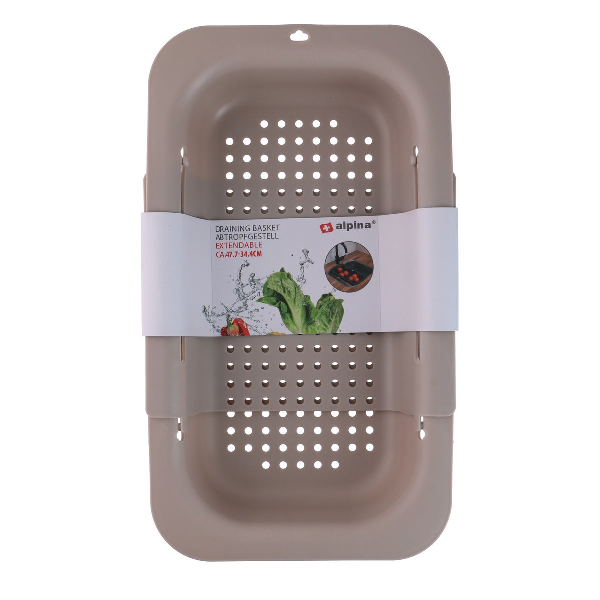 Uitlekmand uitschuifb assorti Alpina Uitlekmand uitschuifb assorti Alpina