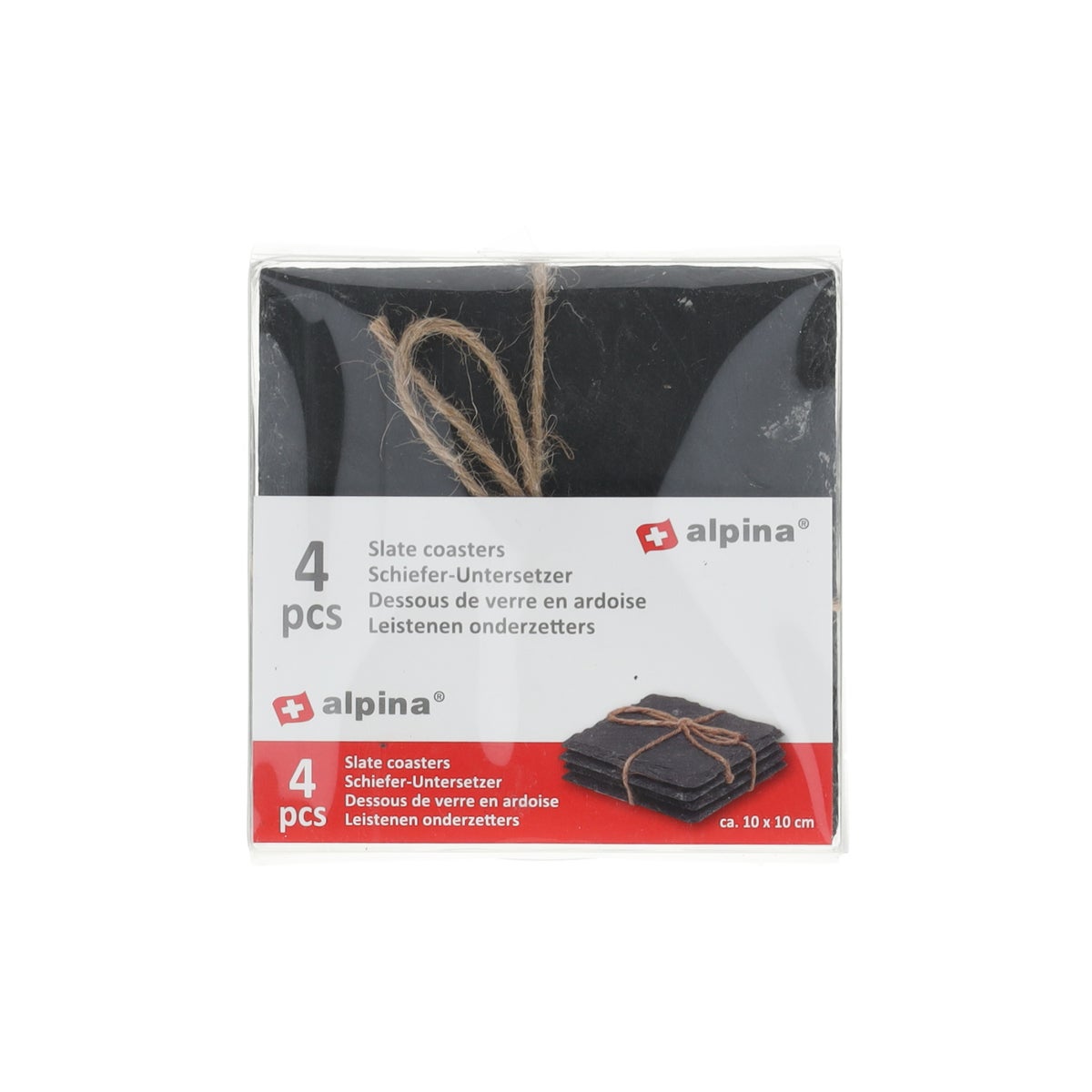 Onderzetter leisteen 10x10cm Alpina Onderzetter leisteen 10x10cm Alpina
