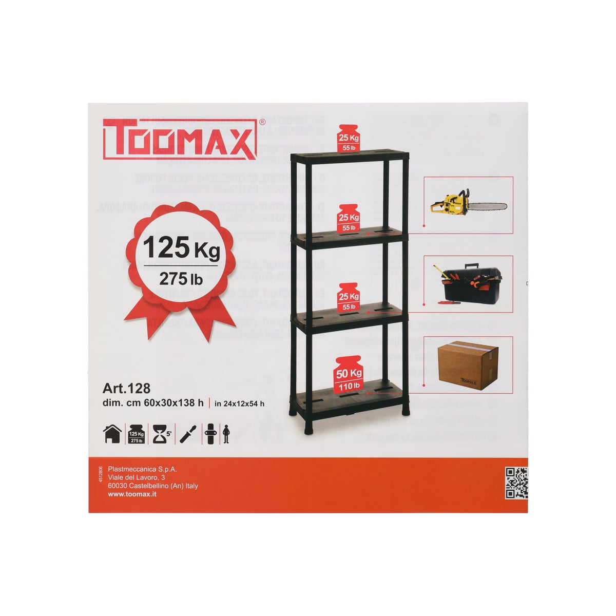 Opbergrek uni pro met 4 planken Opbergrek uni pro met 4 planken