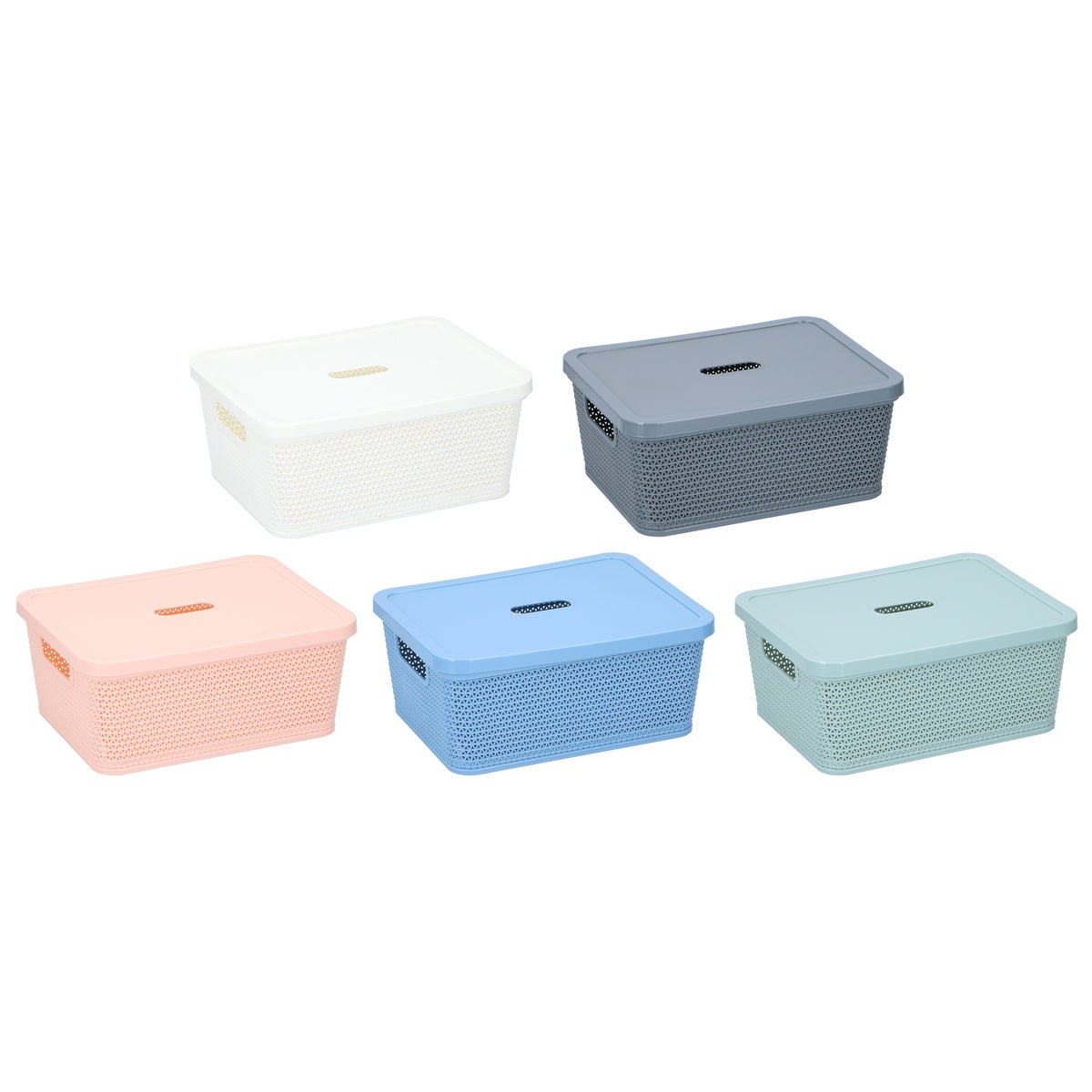 Mand klein met deksel 5 assorti Mand klein met deksel 5 assorti