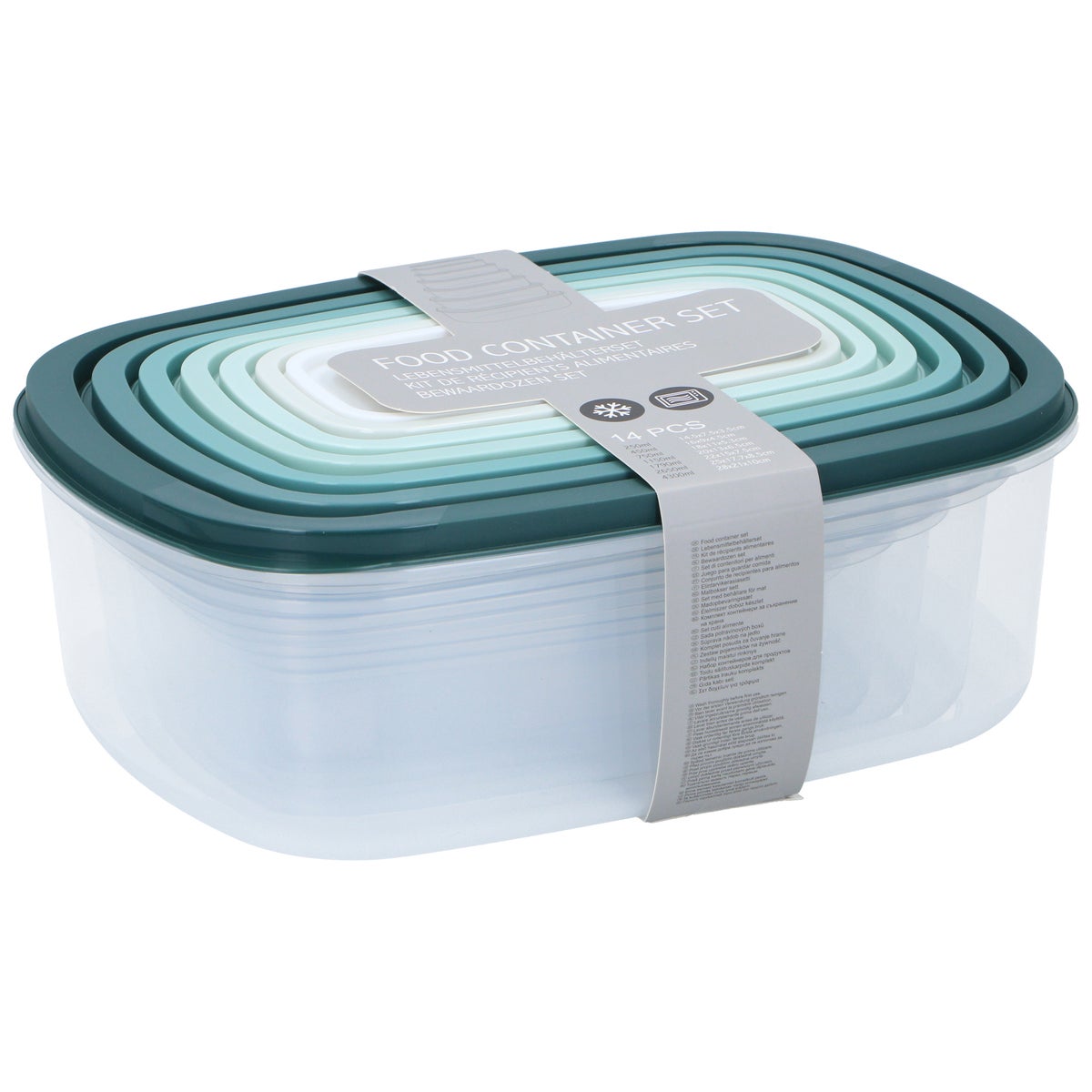 Opbergdoos voedsel 14-delig Opbergdoos voedsel 14-delig