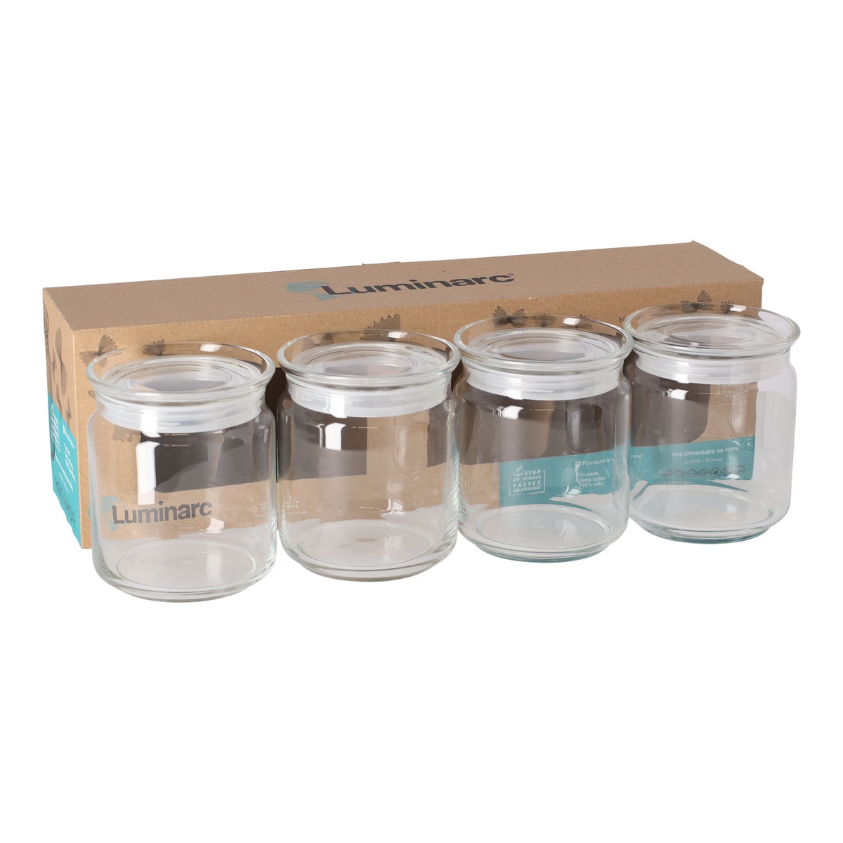 Voorraadpot 4x 0,75l Luminarc 4pcs Voorraadpot 4x 0,75l Luminarc 4pcs