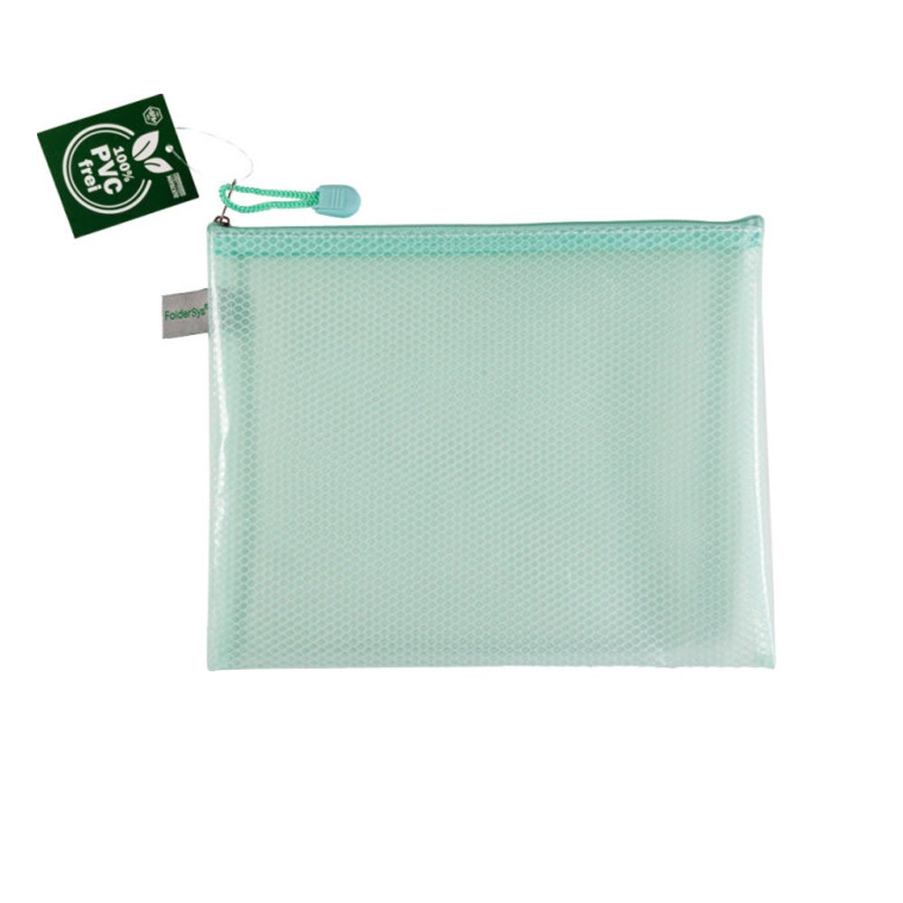 Opbergtas A5 met rits pastelgroen Opbergtas A5 met rits pastelgroen