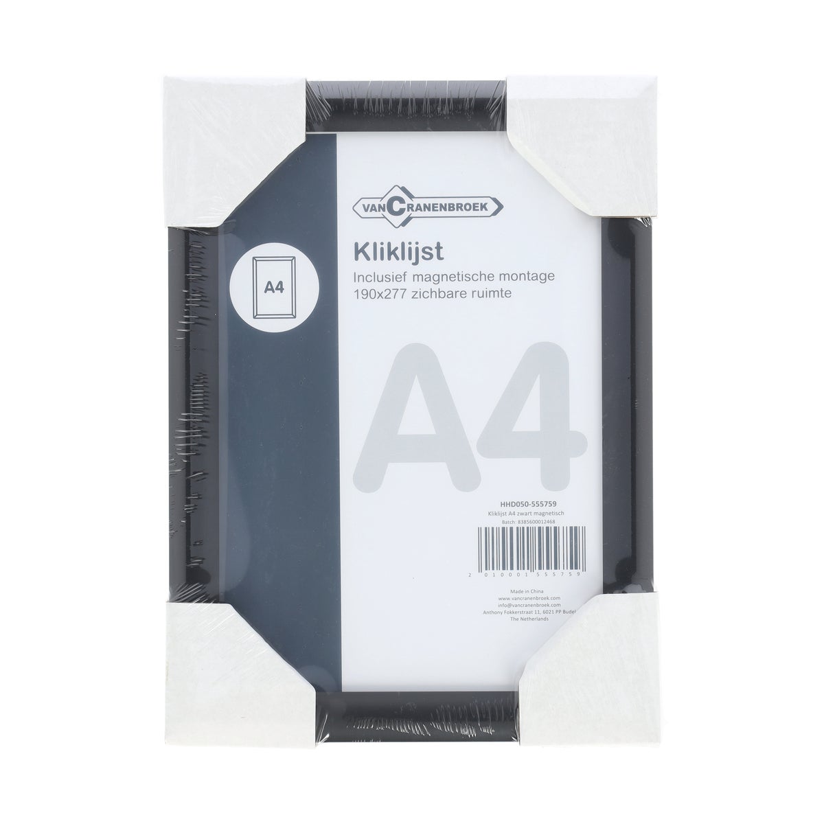 Kliklijst A4 zwart magnetisch Kliklijst A4 zwart magnetisch