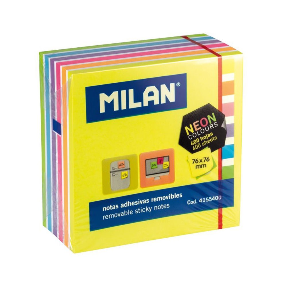 Kleefblaadjes 76 x 76 mm neon Kleefblaadjes 76 x 76 mm neon