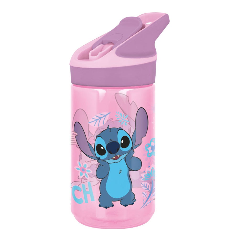 Waterfles tritan prem Stitch 480 ml pink jungle Waterfles tritan prem Stitch 480 ml pink jungle