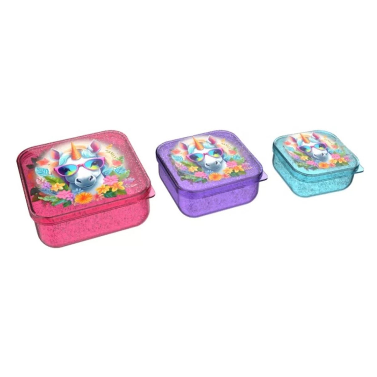 3-in-1 doosje unicorn glitter 3-in-1 doosje unicorn glitter