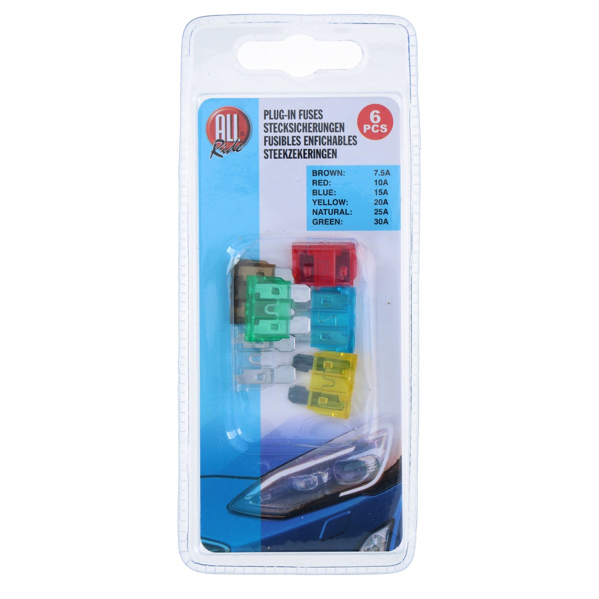 Steekzekering 6st assorti All Ride Steekzekering 6st assorti All Ride