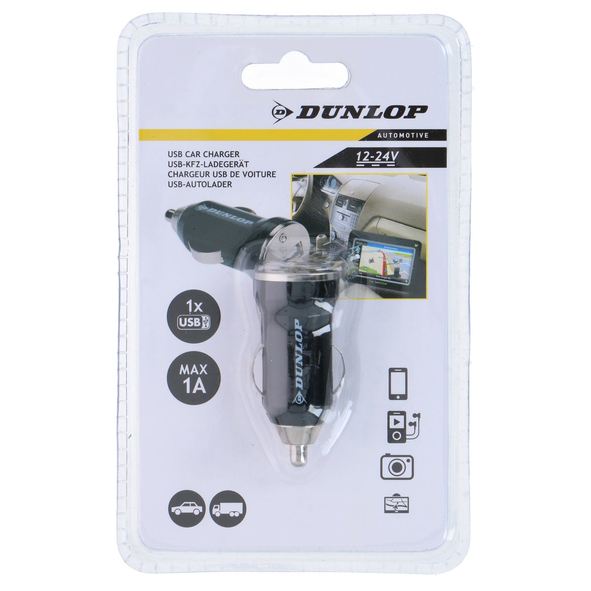 Autolader USB 12-24V Dunlop Autolader USB 12-24V Dunlop