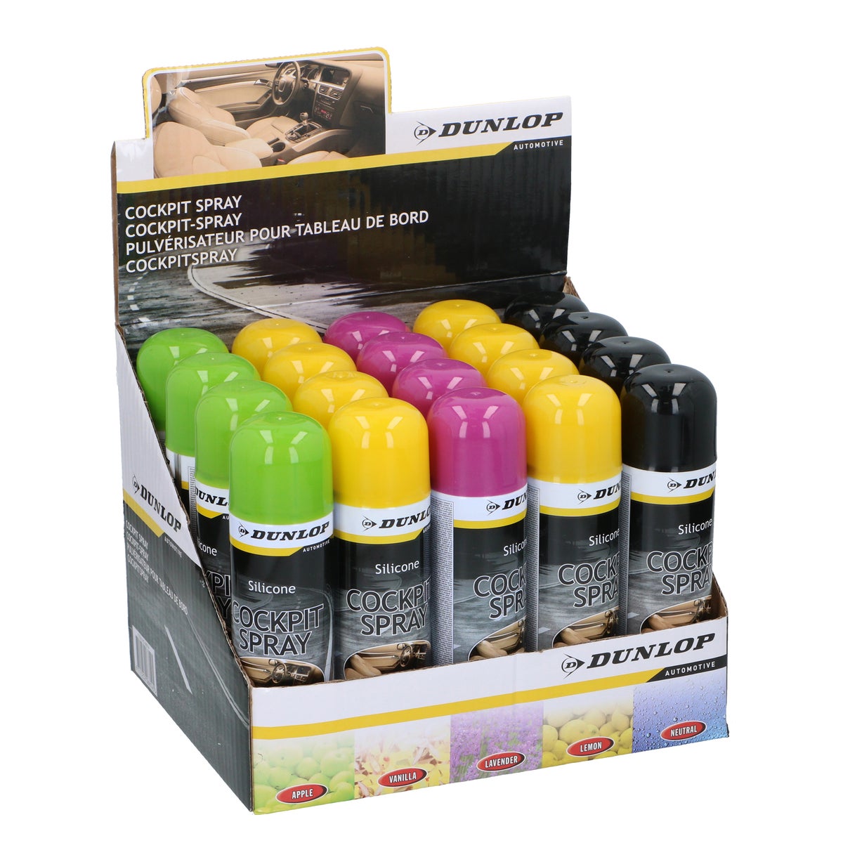 Cockpit spray 225ml assorti Dunlop Cockpit spray 225ml assorti Dunlop