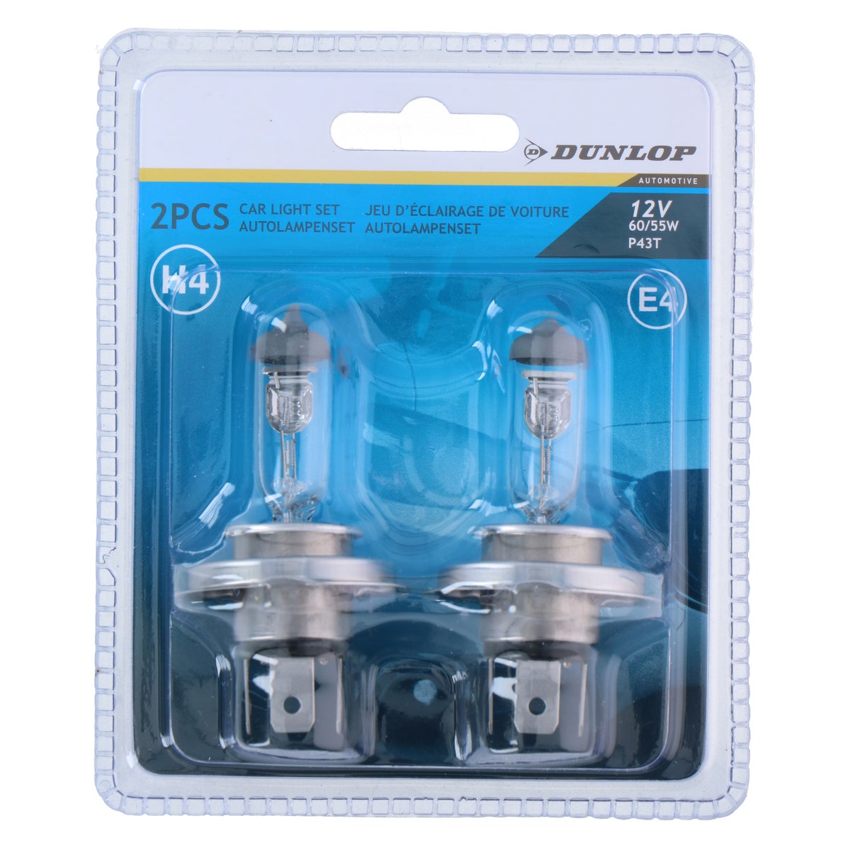 Autolamp H4 12V 60/55W 2 stuks Dunlop Autolamp H4 12V 60/55W 2 stuks Dunlop
