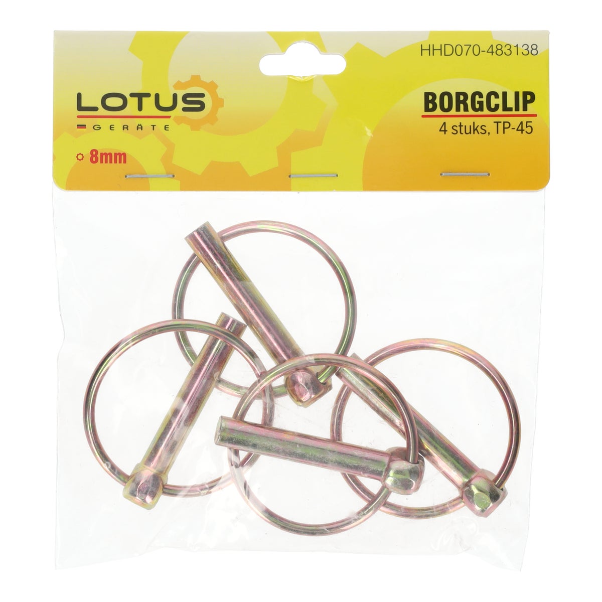Borgclip 8 mm 4st. TP-45 Borgclip 8 mm 4st. TP-45