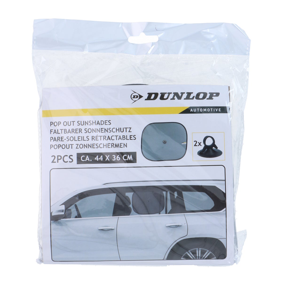 Zonnescherm zwart 36x44cm 2st Dunlop Zonnescherm zwart 36x44cm 2st Dunlop