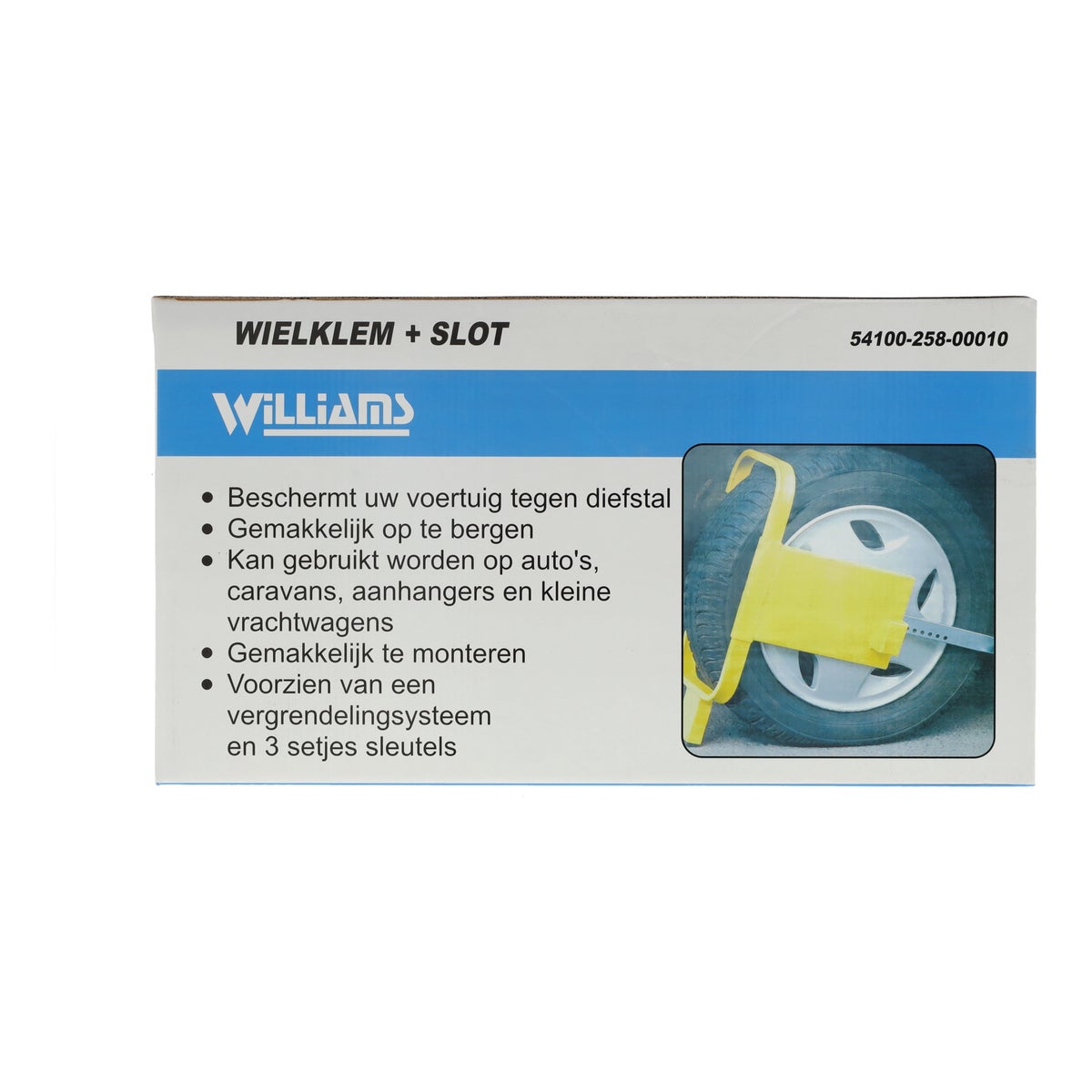 Wielklem met slot geel Westham Wielklem met slot geel Westham