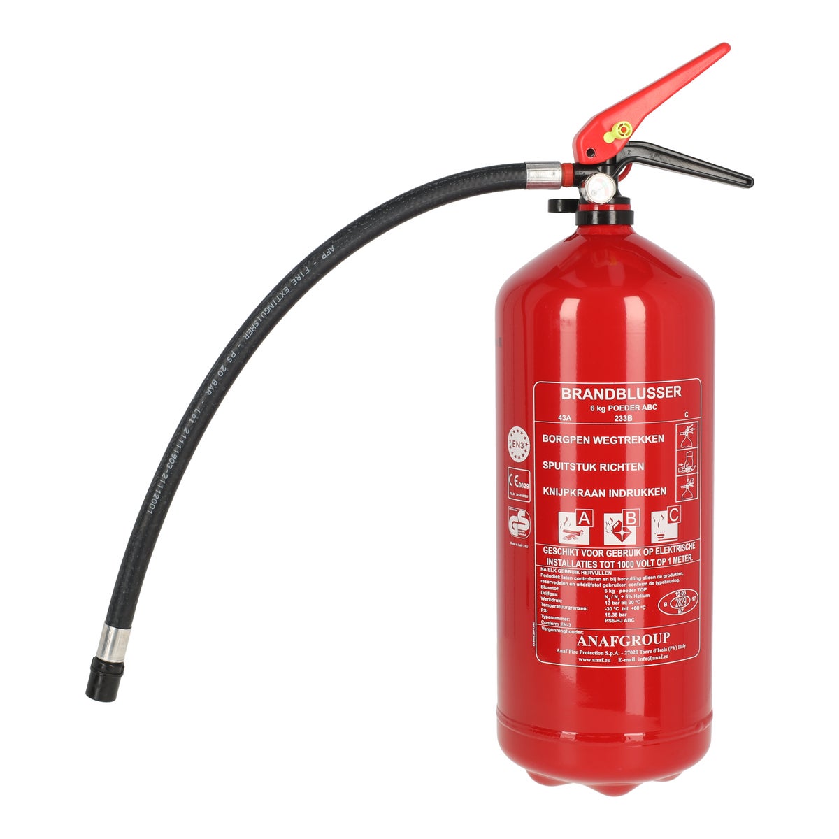 Brandblusser poeder ABC NL 6 kg Anaf Brandblusser poeder ABC NL 6 kg Anaf