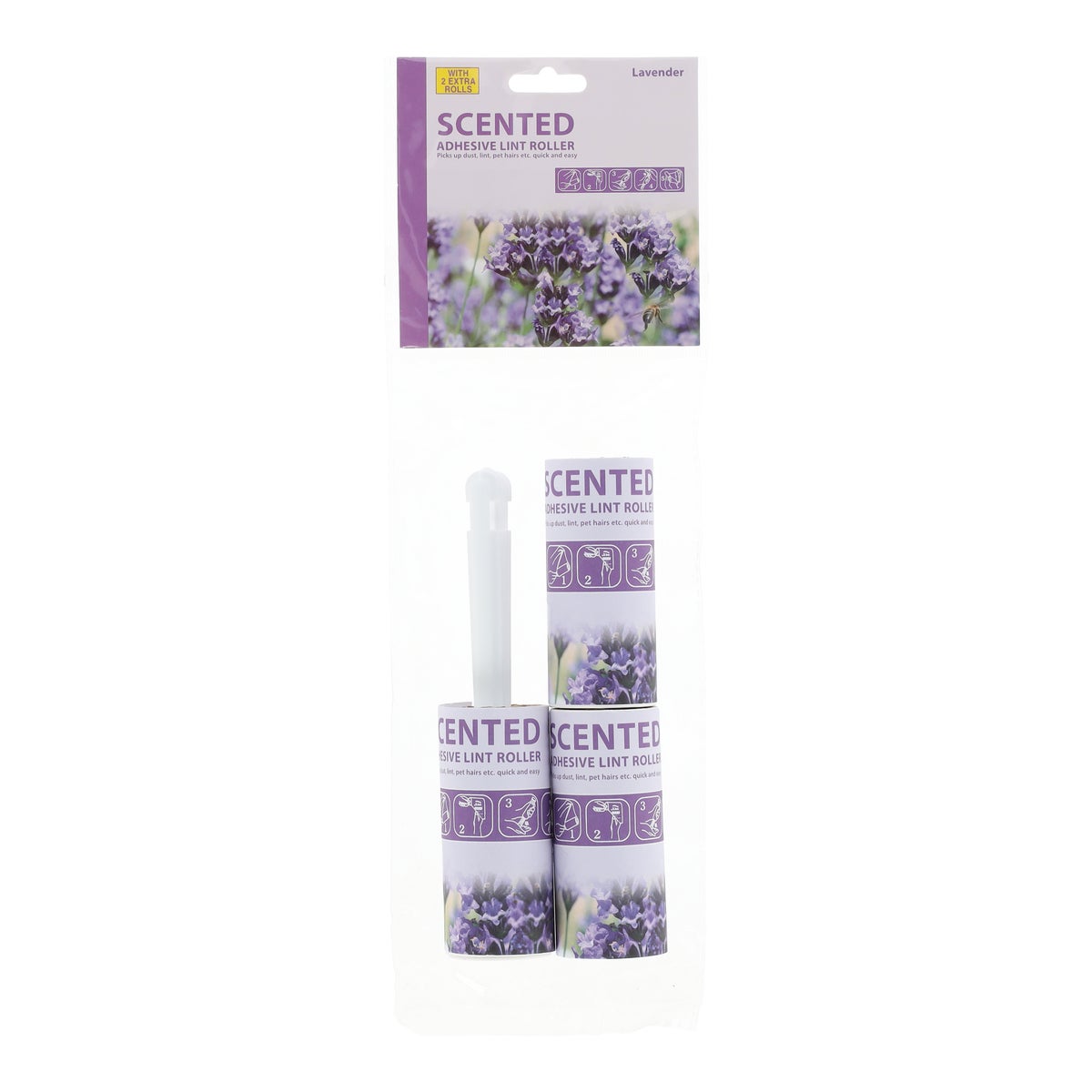 Pluizenroller met geur 3st. Pluizenroller met geur 3st.
