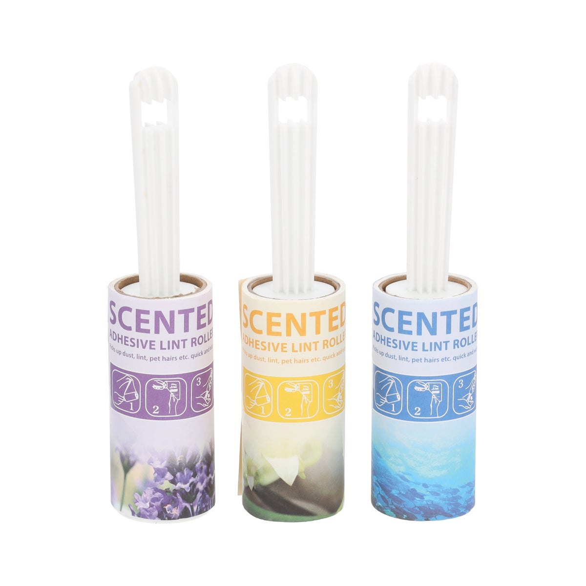 Pluizenroller met geur 3st. Pluizenroller met geur 3st.