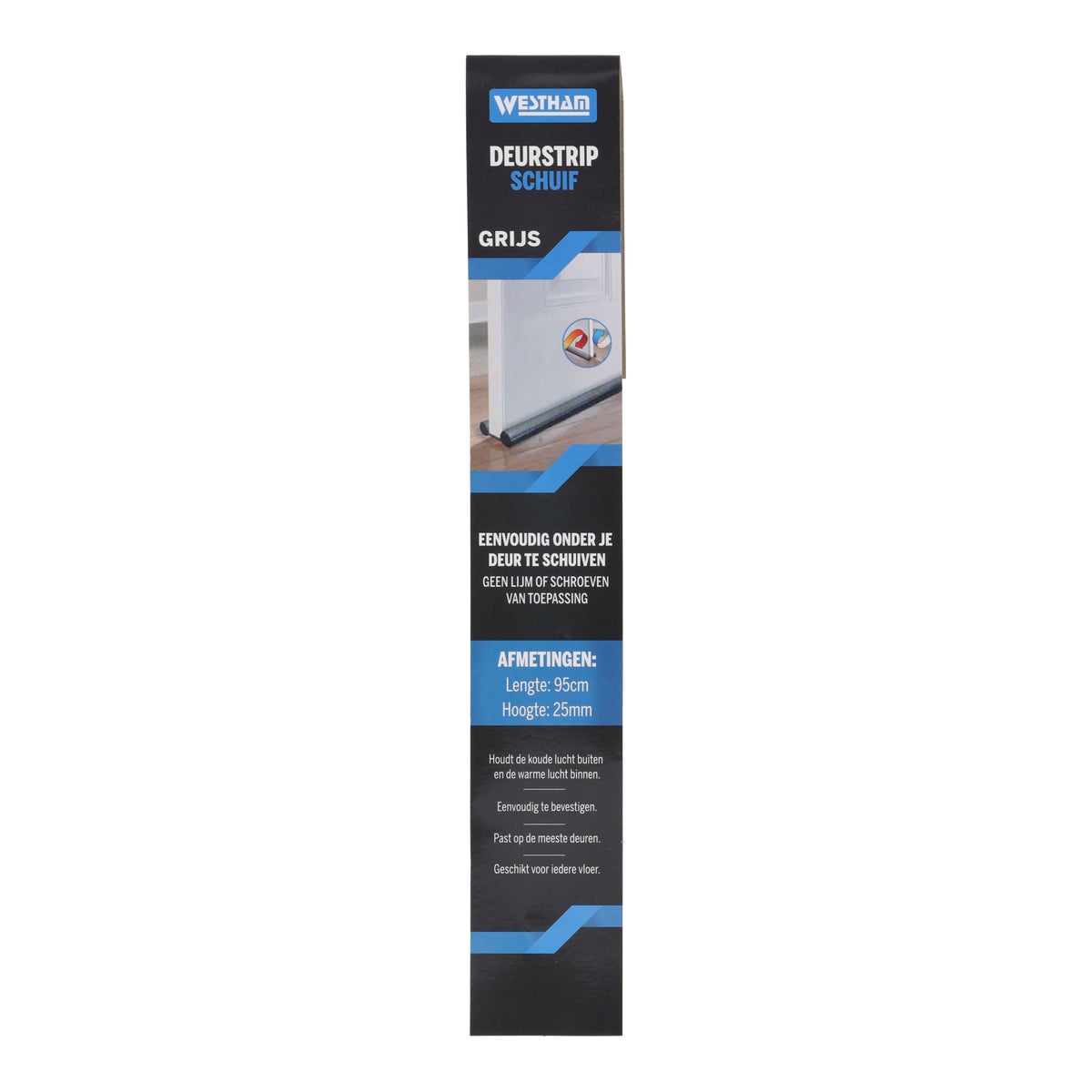 Deurstrip schuif grijs 95 cm Deurstrip schuif grijs 95 cm