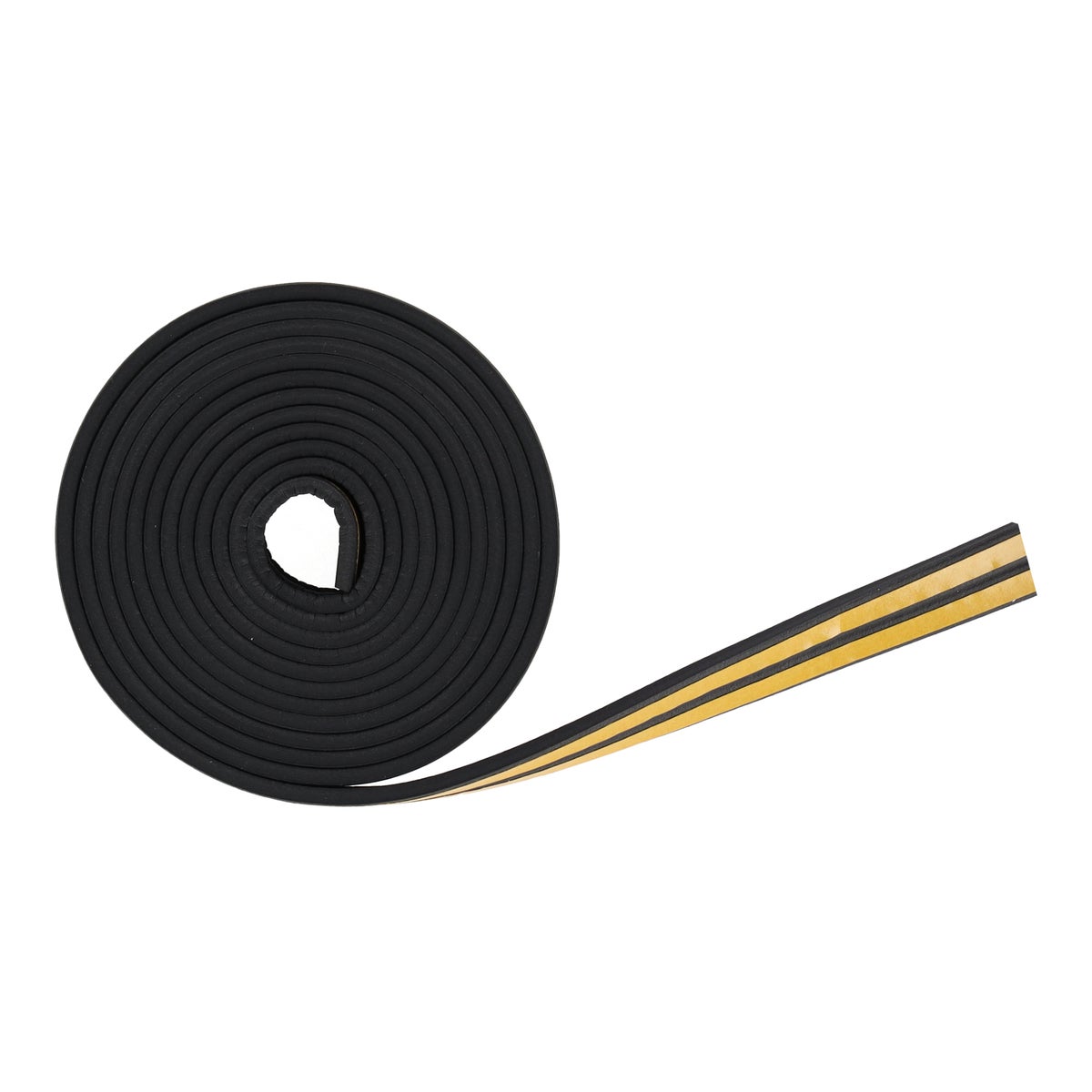 Tochtstrip E rubber 6 m zwart Tochtstrip E rubber 6 m zwart
