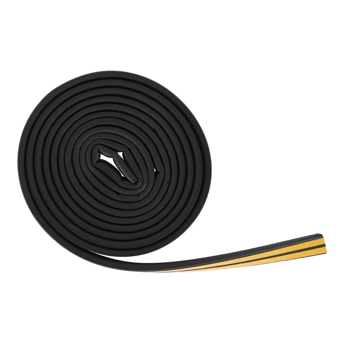 Tochtstrip D rubber 6 m zwart Tochtstrip D rubber 6 m zwart