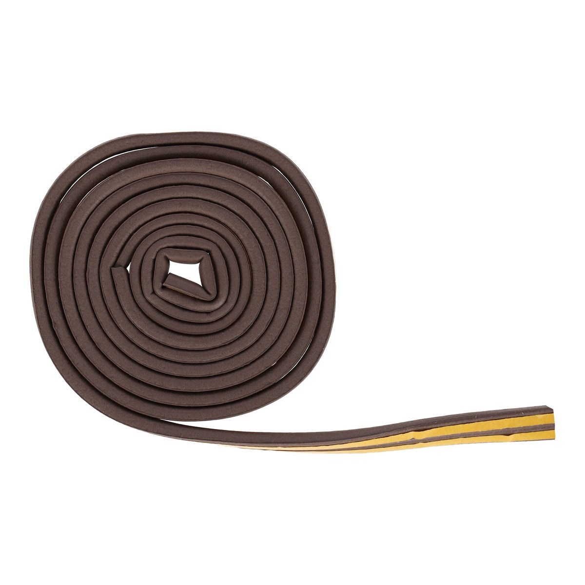 Tochtstrip D rubber 6 meter bruin Tochtstrip D rubber 6 meter bruin