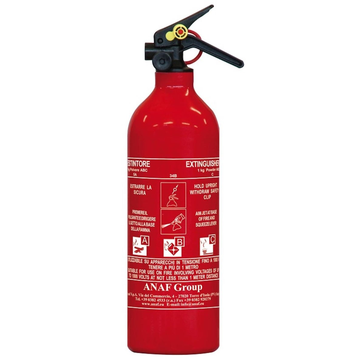 Brandblusser poeder ABC NL 1 kg Anaf Brandblusser poeder ABC NL 1 kg Anaf