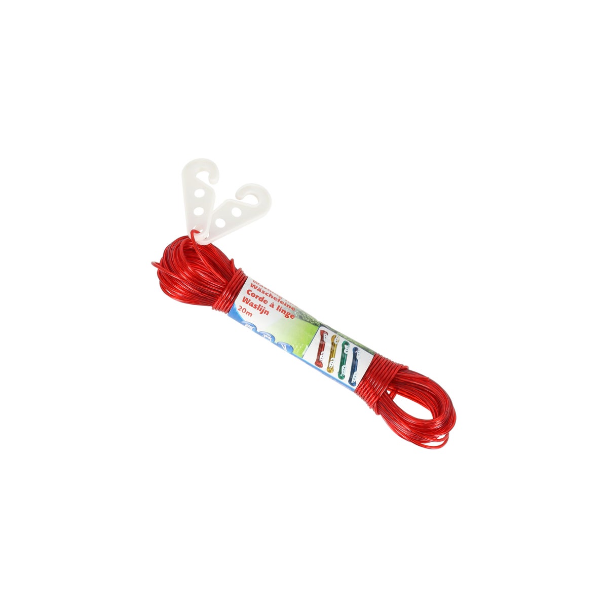 Waslijn 20 meter, 4 stuks, diverse kleuren van Lifetime Waslijn 20 meter, 4 stuks, diverse kleuren van Lifetime