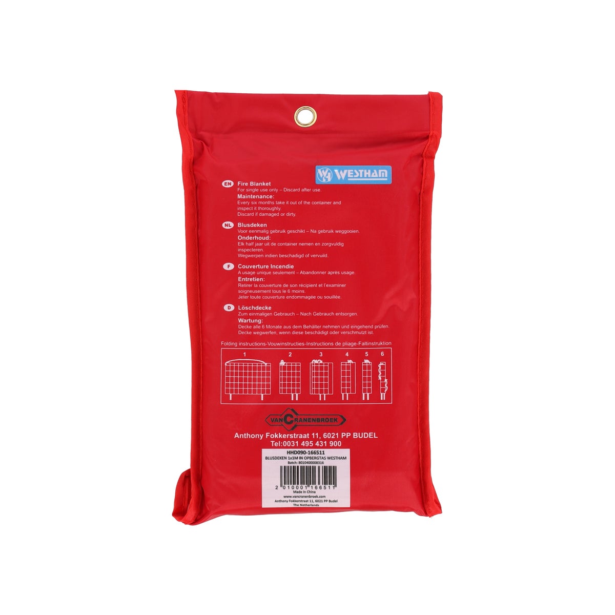 Blusdeken 1 x 1M in opbergtas Westham Blusdeken 1 x 1M in opbergtas Westham