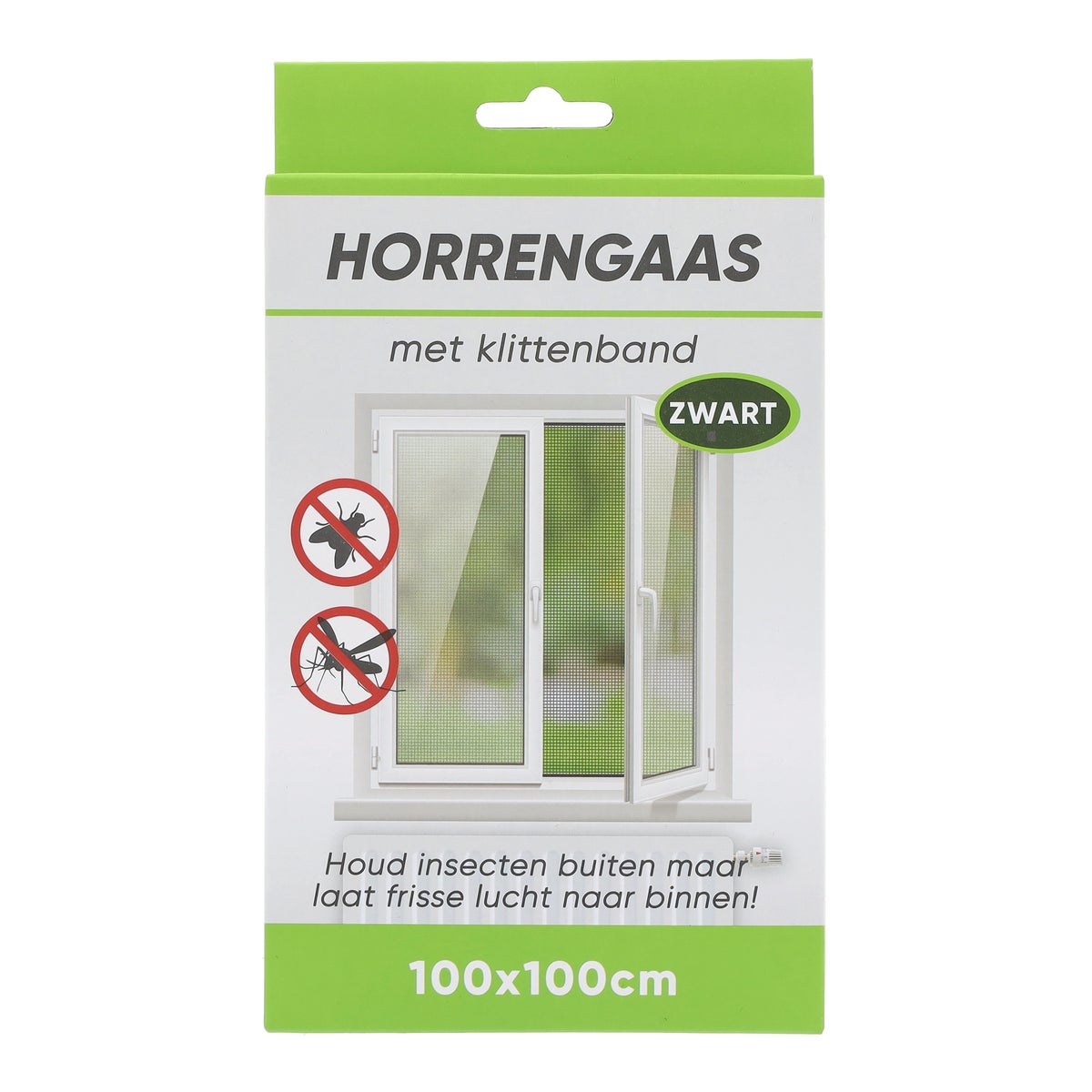 Horrengaas raam 1 x 1 m zwart Horrengaas raam 1 x 1 m zwart
