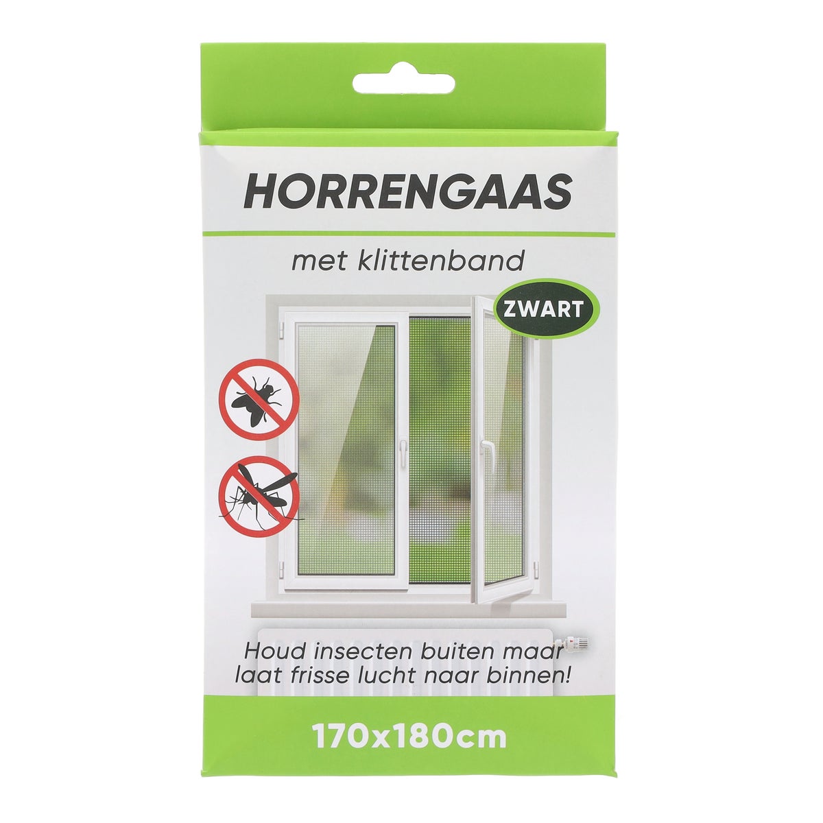 Horrengaas raam 1.7 x 1.8 m zwart Horrengaas raam 1.7 x 1.8 m zwart